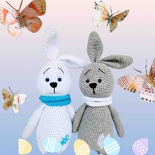 Amigurumi Sevimli Şapşik Tavşan Kardeşler  2 Adet