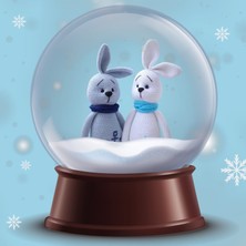 Amigurumi Sevimli Şapşik Tavşan Kardeşler 2 Adet
