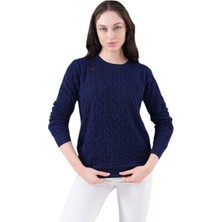 Kadın Bisiklet Yaka Büzgülü Kazak 12833 BGL-ST04228