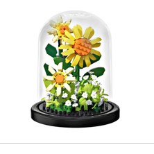 DEK Toy Store Bricks Sonsuz Çiçekler Günebakan (Ayçiçeği) 310 Parça Yapı Bloğu 10.5 cm Hediye Hobi Dekorasyon