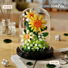 DEK Toy Store Bricks Sonsuz Çiçekler Günebakan (Ayçiçeği) 310 Parça Yapı Bloğu 10.5 cm Hediye Hobi Dekorasyon