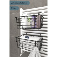 Moniev 2'li Asılabilir Havlupan Düzenleyici Havluluk Banyo Düzenleyici Havlu Kurutma Asılabilir Havluluk