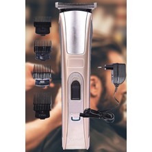 Erkek Için Uzun Şarj Süreli 4 Başlıklı Tıraş Makinesi Sakal Saç Düzeltici Kesme Cihazı Gold Renk