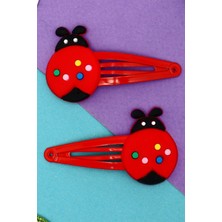 Techno Station 20 Li Uğur Böceği Figürlü Renkli Lüks Çıt Çıt Toka Silikon Kaliteli Çıtçıt Toka Set 20 Adet