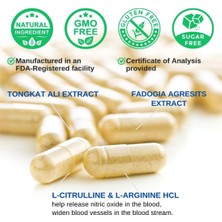 Vİnatura Tongkat Alı & Fadogia Agrestis - 1200MG, L-Citrulline And L-Arginine, 60 Capsul.made In Usa