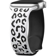 Dexmon Watch 10 42MM 6 7 8 9 Se Uyumlu 38-40-41MM Leopar Desenli Silikon Spor Kordon