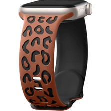 Dexmon Watch 10 42MM 6 7 8 9 Se Uyumlu 38-40-41MM Leopar Desenli Silikon Spor Kordon