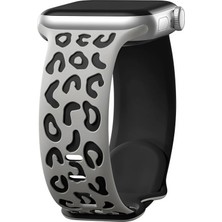 Dexmon Watch 10 42MM 6 7 8 9 Se Uyumlu 38-40-41MM Leopar Desenli Silikon Spor Kordon