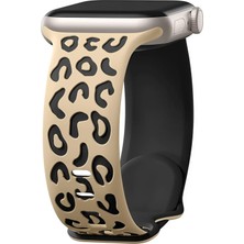 Dexmon Watch 10 42MM 6 7 8 9 Se Uyumlu 38-40-41MM Leopar Desenli Silikon Spor Kordon