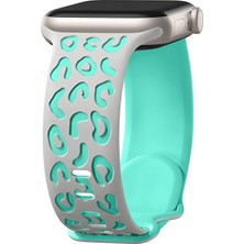 Dexmon Watch 10 42MM 6 7 8 9 Se Uyumlu 38-40-41MM Leopar Desenli Silikon Spor Kordon