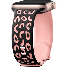 Dexmon Watch 10 42MM 6 7 8 9 Se Uyumlu 38-40-41MM Leopar Desenli Silikon Spor Kordon