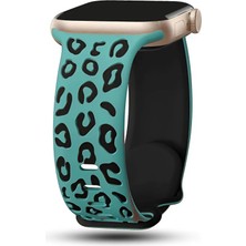 Dexmon Watch 10 42MM 6 7 8 9 Se Uyumlu 38-40-41MM Leopar Desenli Silikon Spor Kordon