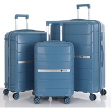 Mçs Üçlü Polipropilen Valiz Seti V366 - Mçs Kırılmaz Silikon Valiz Set