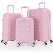 Mçs Üçlü Polipropilen Valiz Seti V376 - Mçs Kırılmaz Silikon Valiz Set