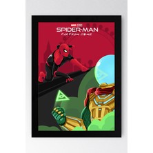 Spider Man Çerçeveli Tablo - Örümcek Adam Evden Uzakta Fim Posteri Tablo