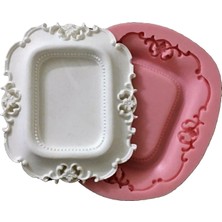 Morlalem Dörtköşe Çerçeve 14CM Silikon Kalıp K-038
