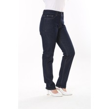 Kadın Büyük Beden Lacivert 5 Cepli Kot Pantolon