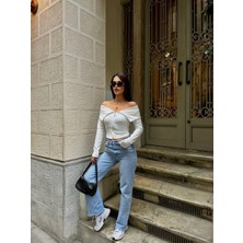 Sheyma Butik Mendil Yaka Fermuarlı Bluz
