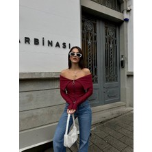 Sheyma Butik Mendil Yaka Fermuarlı Bluz
