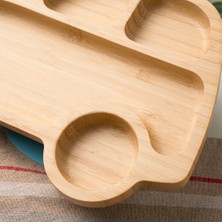 Mirabambino Araba Bambu Bölmeli Tabak Sarı