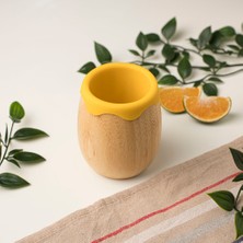 Mirabambino Kulpsuz Silikonlu Bambu Bardak Mavi