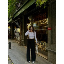 Sheyma Butik Beli Lastikli Çimalı Pantolon