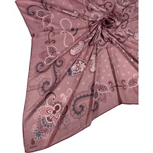 Mim Eşarp ve Şal Alize Krep Etnik Desen Büyük Boy Eşarp 140X140 cm