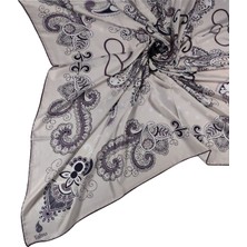 Mim Eşarp ve Şal Alize Krep Etnik Desen Büyük Boy Eşarp 140X140 cm
