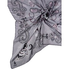Mim Eşarp ve Şal Alize Krep Etnik Desen Büyük Boy Eşarp 140X140 cm