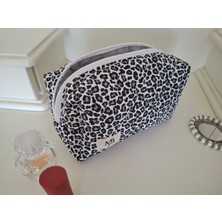 MB Leopar Desenli Makyaj Çantası-Büyük Boy