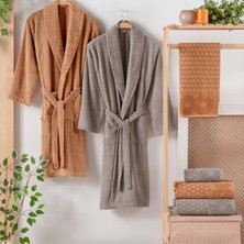 Schafer Home Rosinda Banyo Seti 6 Parça Bej/kiremit Bornoz Seti