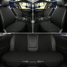 Deri Cepli Sırtlı Oto Koltuk Minder Seti - Koltuk Koruma Kılıfı (Tam Takım - 7 Parça)