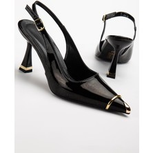 Suins Shoes Suins Jessa Model Kadın Topuklu Burnu Metal Detaylı Stiletto Ayakkabı
