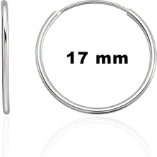 Silvera Telkari 925 Ayar Gümüş 17 mm Halka Küpe ST255