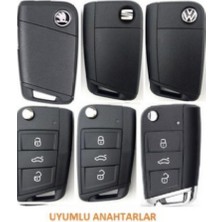 Golf 7 Polo Taigo T-Roc Tiguan Caddy Jetta Passat Anahtar Koruma Kılıfı 2.resime Bakınız Lütfen