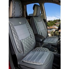 
hyundai Getz Uyumlu Yarı Deri Oto Koltuk Kılıfı Ön/arka Tam Set Elit (Füme)