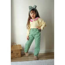 Narin Kids Kaşkorse Kumaş Alt Kot Kız Çocuk Tarz Takım