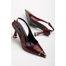 Suins Shoes Suins Jessa Model Kadın Topuklu Burnu Metal Detaylı Stiletto Ayakkabı