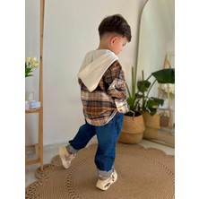 Narin Kids Bayramlık Kot Pantolonlu Oduncu Gömlekli Erkek Çocuk Alt Üst Takım