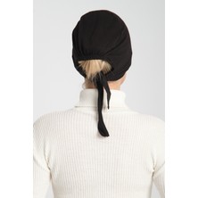 Wega Moda Düz Dikişli Penye Bone, %100 Pamuk Tesettür Bone, Iç Bone, Arkadan Bağlama Detaylı Düz Penye Bone