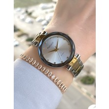 Ferrucci Kristal Camlı Kadın Kol Saati ve Bileklik