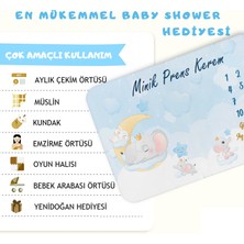 Erays Home Kişiye Özel Isimli Erkek Bebek Hediye Aylık Fotoğraf Anı Battaniyesi Anı Örtüsü