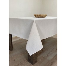 Denbu Tekstil Buldan Işi Düz Sade Keten Masa Örtüsü Kare / Dikdörtgen (Ham Bez Değil, Buldan Ketenidir)