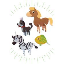 Baby Maket 8 Farklı Hayvan (Geyik, Kurbağa, Zürafa, Horoz ve Zebra ,balık, At, Köpek)