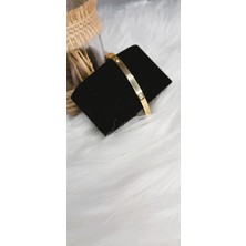 Stainless Steel Badelis Gold Çelik Standart Boy Bileklik