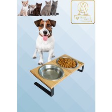 Kedi ve Köpekler Için Sağlıklı Yeme Standı, %10 Eğimli Tasarım ve Kaymaz Ayaklar