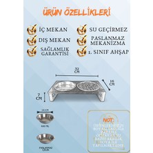 Kedi ve Köpekler Için Sağlıklı Yeme Standı, %10 Eğimli Tasarım ve Kaymaz Ayaklar