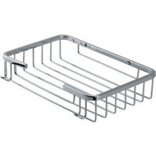 Çelik Banyo Paslanmaz Pirinç Taci Tekli Süngerlik 22X15cm Sabunluk