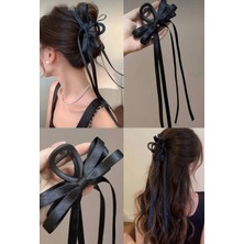 Okavango Kadın Toka Siyah Fiyonk Kuyruklu Mandal Toka