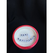 Valentines Sevgiliye Özel Gizli Mesajlı Mum %100 Soya Sandal Kokulu